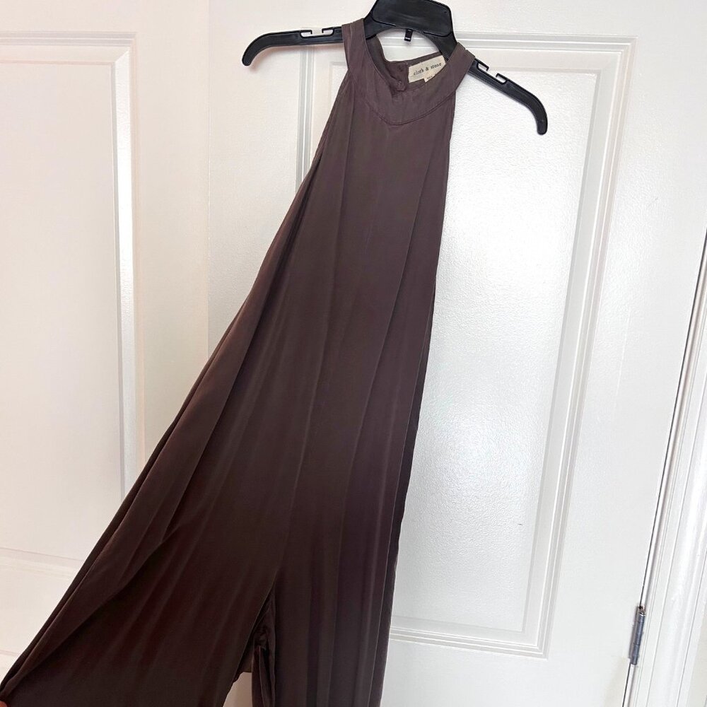 Anthropologie/Cloth & Stone Oversized Purple/Stone Jumpsuit